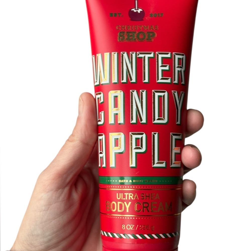 Bath & Body Works Christmas Shop Winter Candy Apple Body Cream 8 oz